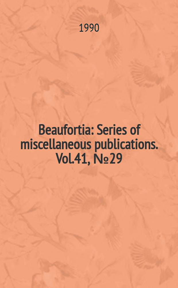 Beaufortia : Series of miscellaneous publications. Vol.41, №29 : Species of Pleistodontes from the Australian continent (Hymenoptera, Agaonidae)
