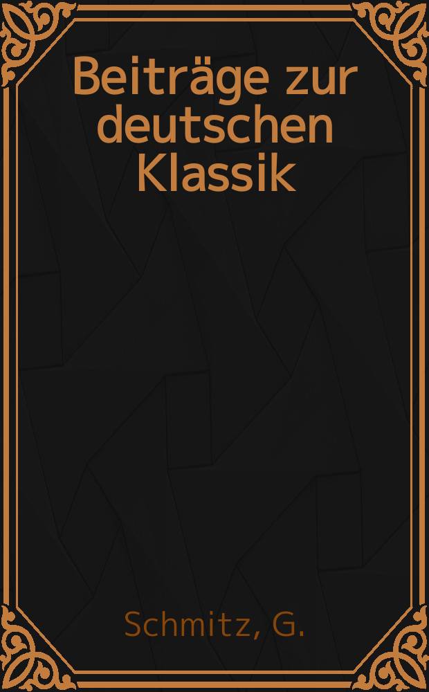 Beitr&auml;ge zur deutschen Klassik : Hrsg. von den Nationalen Forschungs- und Gedenkst&auml;tten der klassischen deutschen Literatur im Weimar. Bd.10 : &Uuml;ber die &ouml;konomischen Anschauungen in Heines Werken