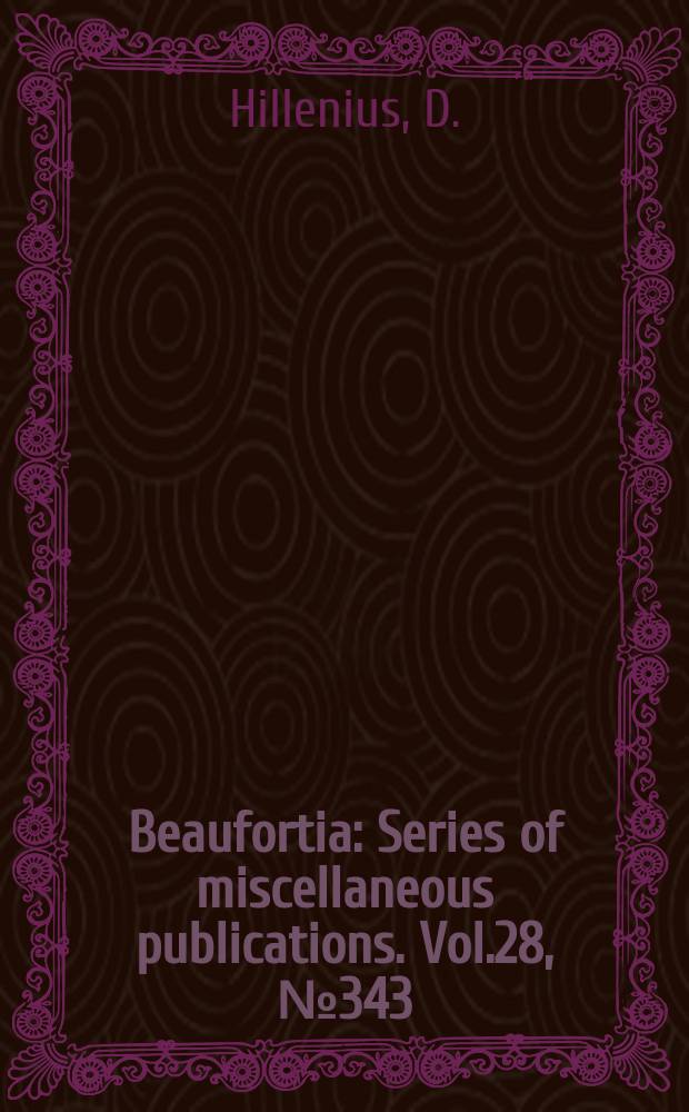 Beaufortia : Series of miscellaneous publications. Vol.28, №343 : Notes on Chameleons