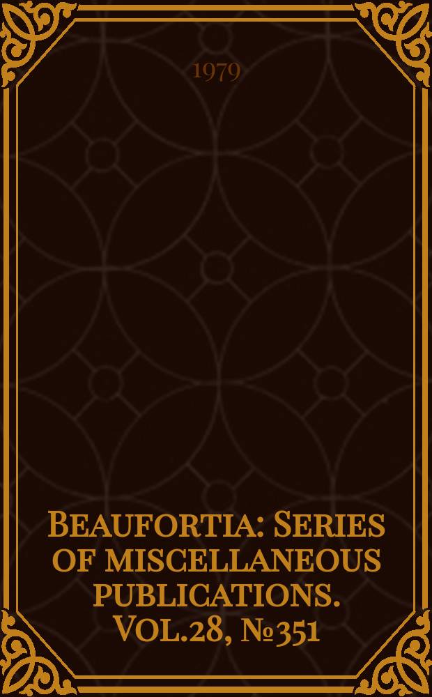 Beaufortia : Series of miscellaneous publications. Vol.28, №351 : On some Indo-West Pacific...
