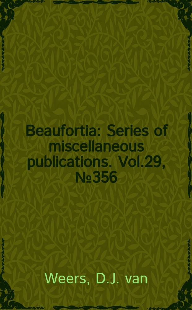 Beaufortia : Series of miscellaneous publications. Vol.29, №356 : Notes on Southeast Asian porcupines (Hystricidae, Rodentia)