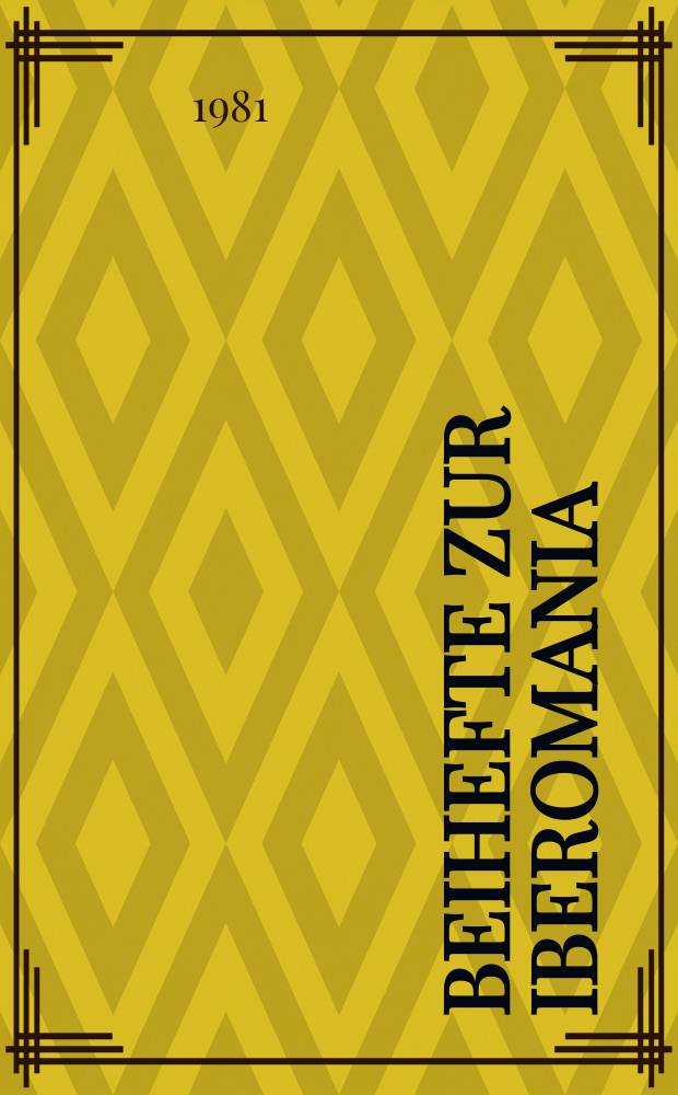 Beihefte zur Iberomania