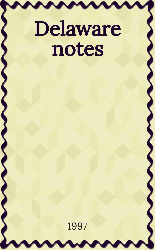 Delaware notes