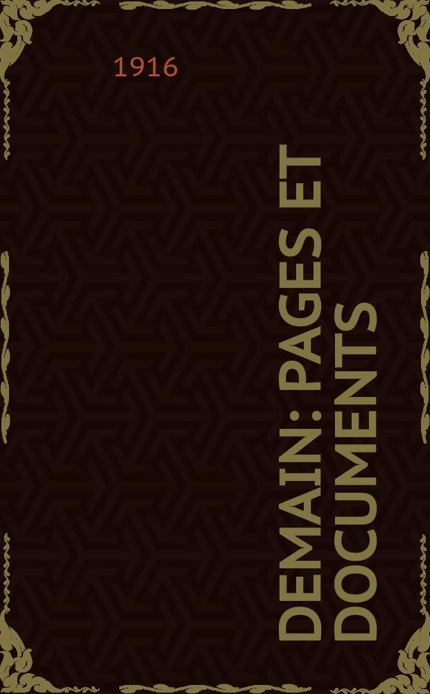 Demain : Pages et documents