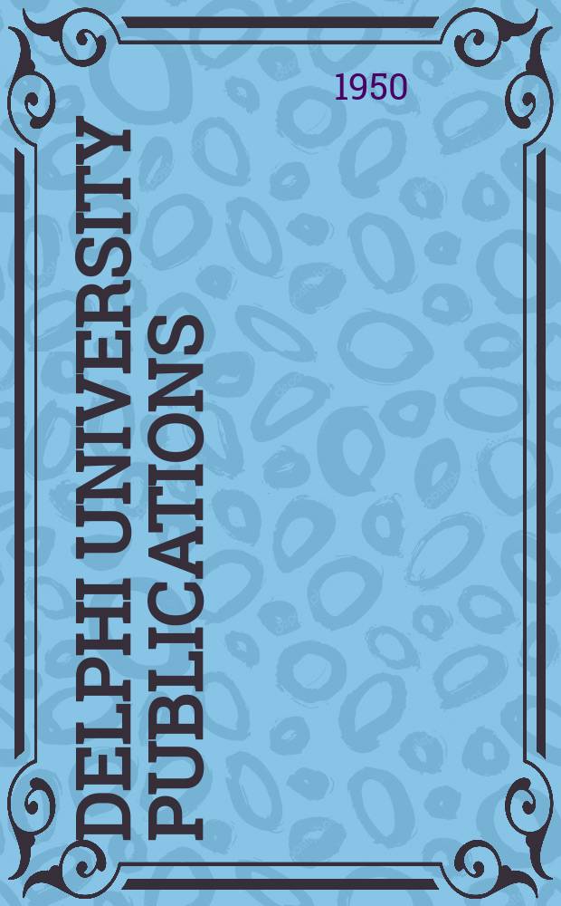 Delphi university publications : Library science series