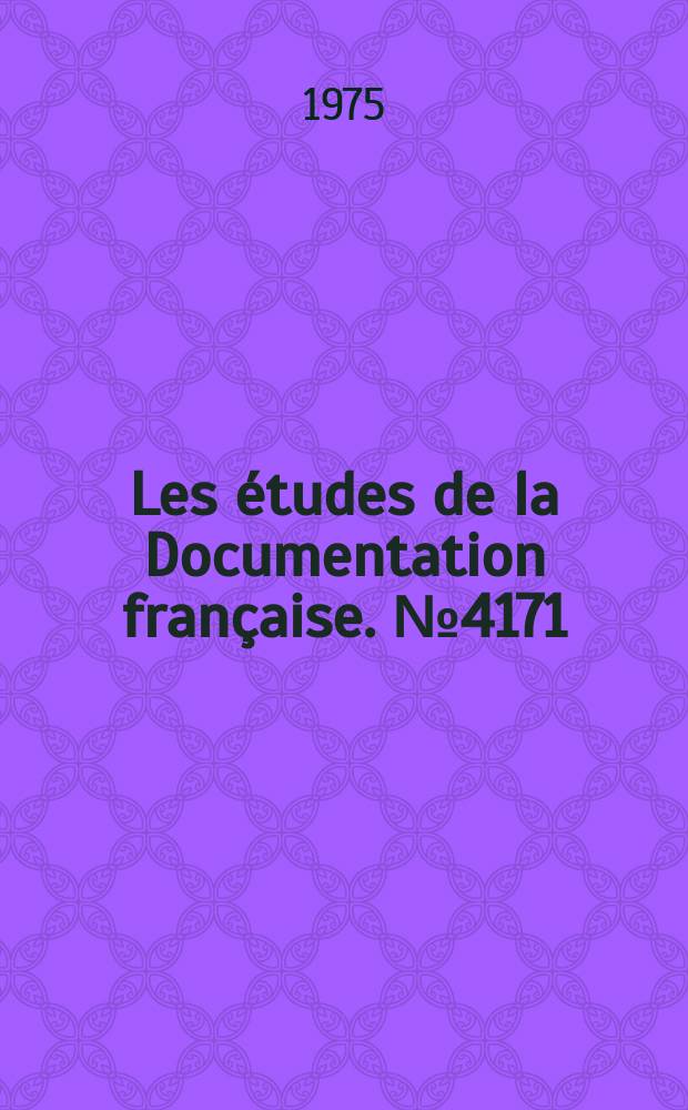 Les études de la Documentation française. №4171/4173 : Yvelines