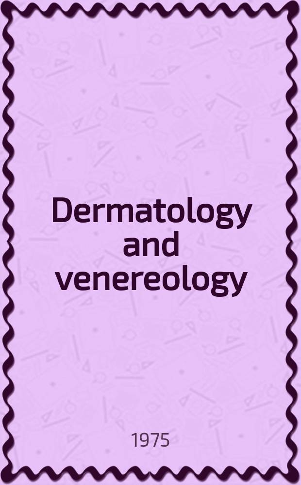 Dermatology and venereology : Section XIII of Excerpta medica. Vol.29, №10 : Index issue