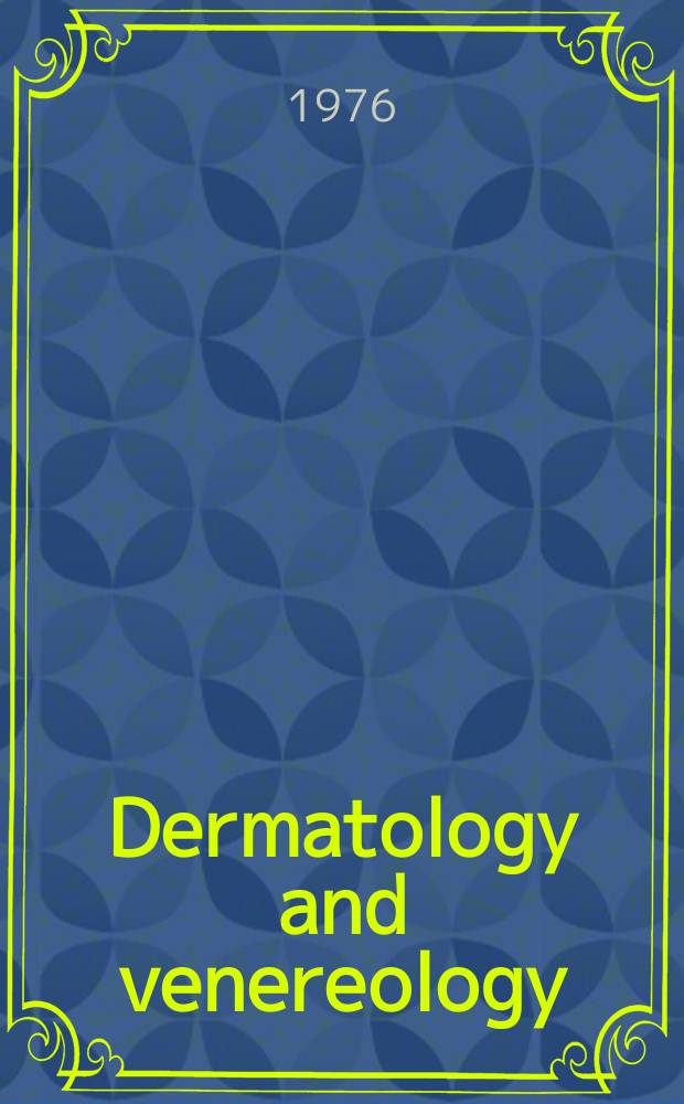 Dermatology and venereology : Section XIII of Excerpta medica. Vol.30, №10 : Index issue