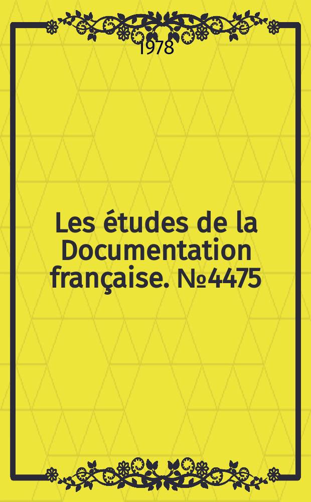 Les études de la Documentation française. №4475/4476 : Vaucluse