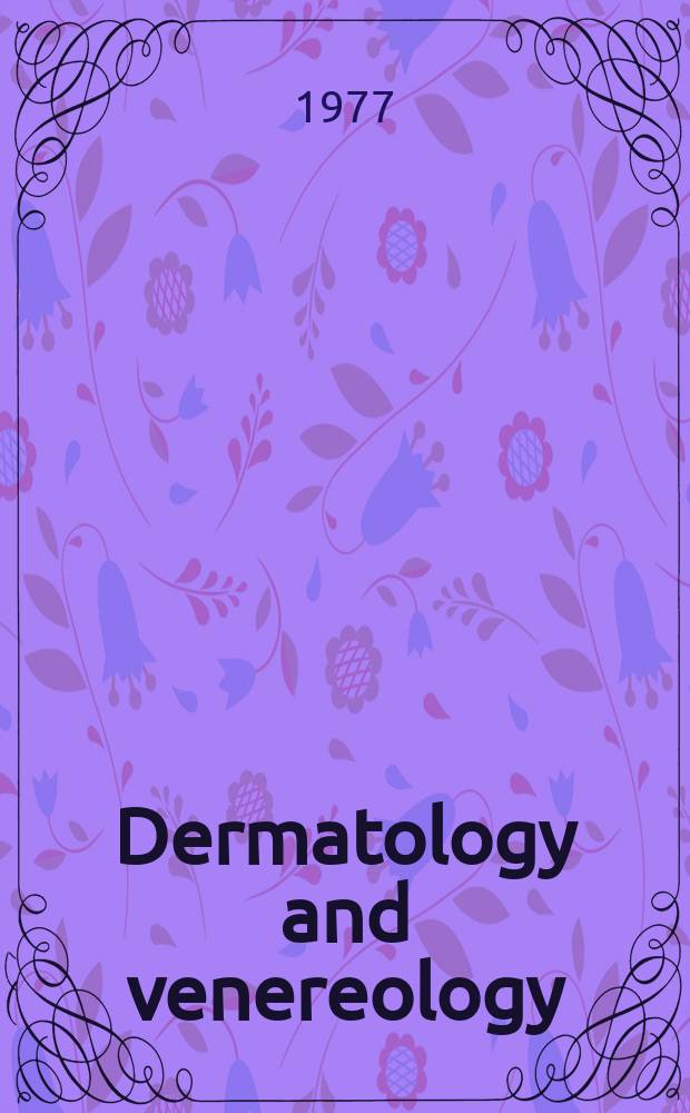 Dermatology and venereology : Section XIII of Excerpta medica. Vol.31, №10 : Index issue