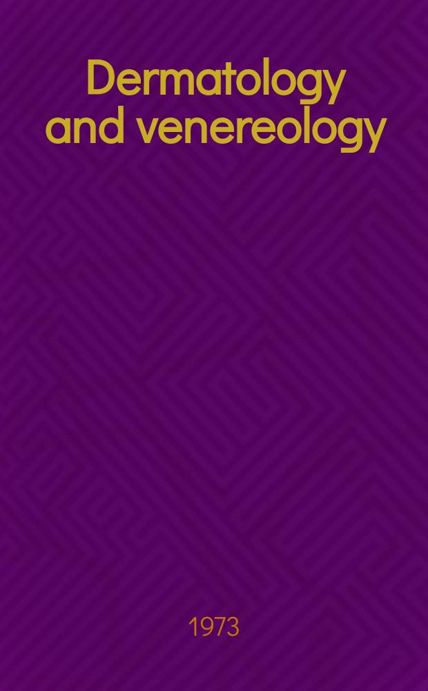 Dermatology and venereology : Section XIII of Excerpta medica. Vol.27, №10 : Index issue
