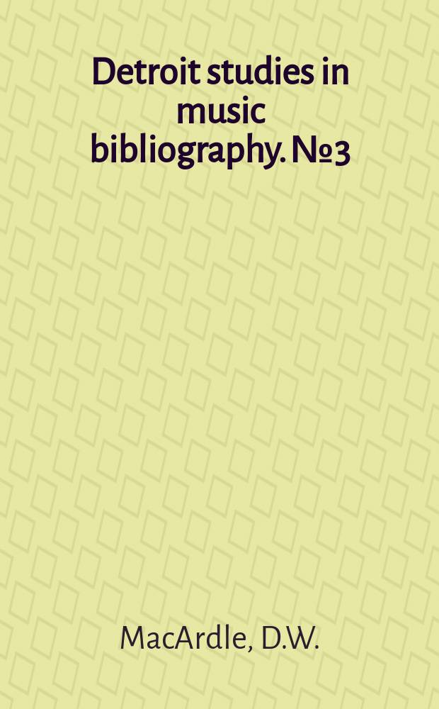 Detroit studies in music bibliography. №3 : An index to Beethoven's conversation...