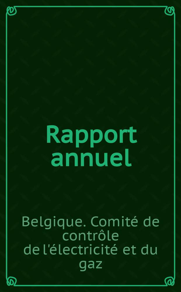 Rapport annuel