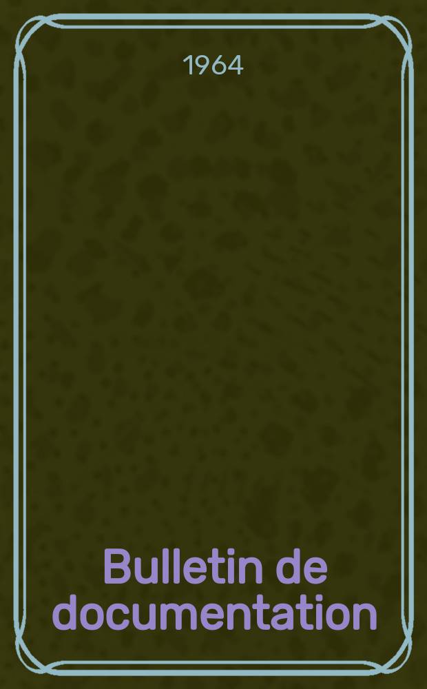 Bulletin de documentation