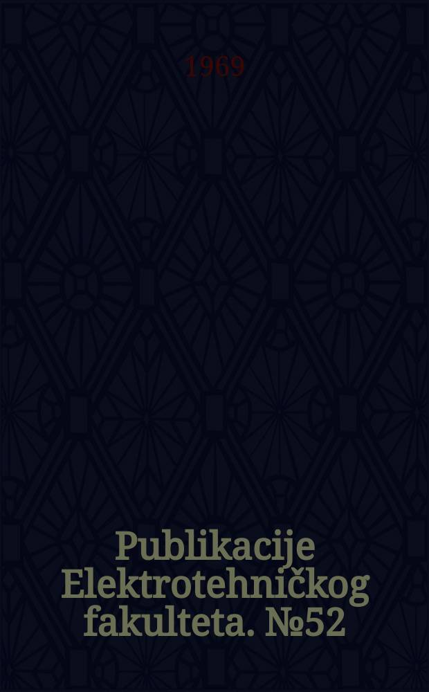 Publikacije Elektrotehničkog fakulteta. №52 : Prilog teoriji naponsko-frekventnih konvertora ...