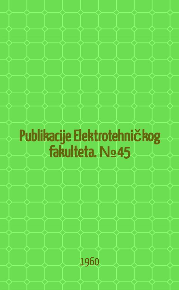 Publikacije Elektrotehničkog fakulteta. №45 : Sur l'équation fonctionelle de translation