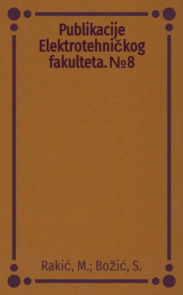 Publikacije Elektrotehničkog fakulteta. №8 : Vitstonov most za stabilizaciju napona