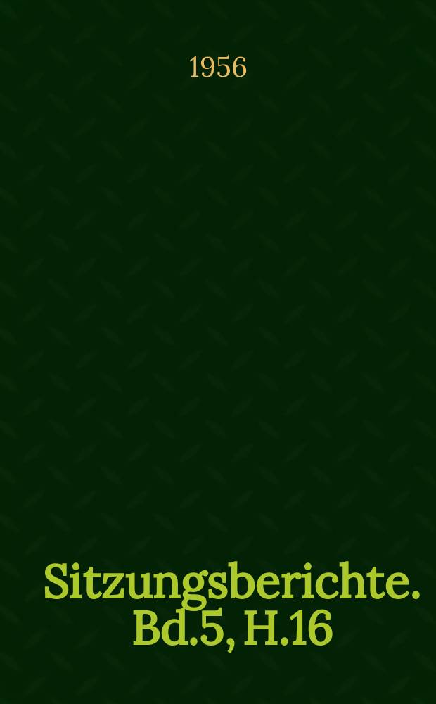 Sitzungsberichte. Bd.5, H.16 : Die Problematik der bisherigen Vorstellungen &uuml;ber die Resistenz gegen pilzliche Krankheitserreger, erl&auml;utert am Beispiel der Fuss- und Fleckenkrankheit der Erbsen