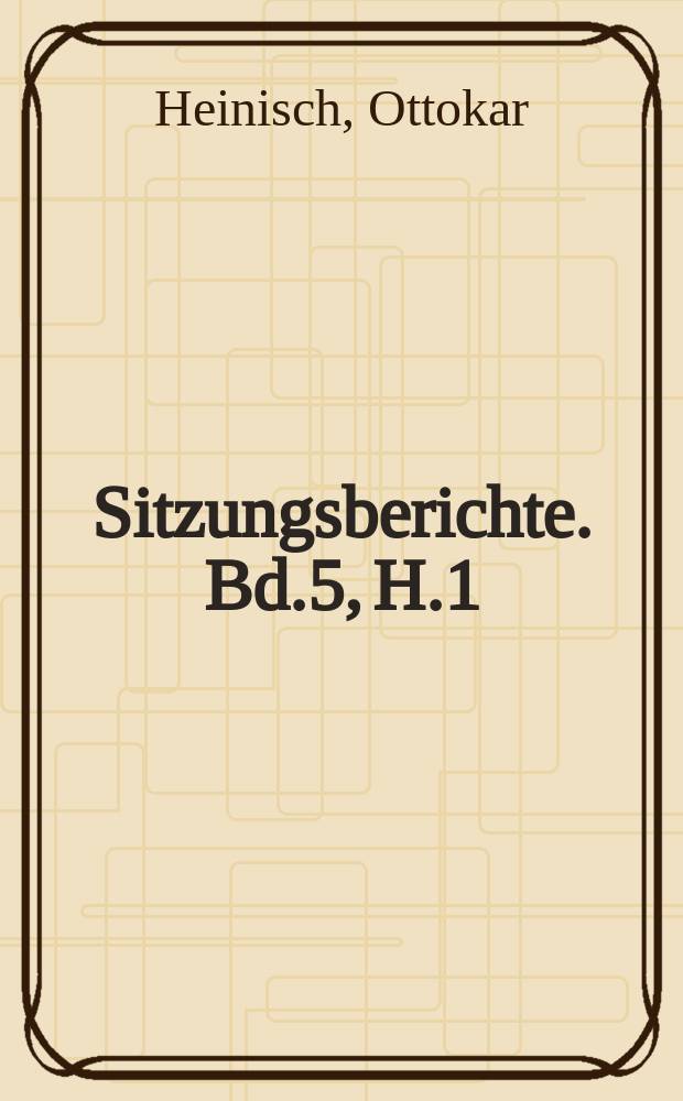 Sitzungsberichte. Bd.5, H.1 : Sortenmerkmale von Zucker-, Halbzucker- und Futterrüben im Stecklingsstadium: zugleich ein Beitrag zur Feldanerkennung von Beta-Rüben