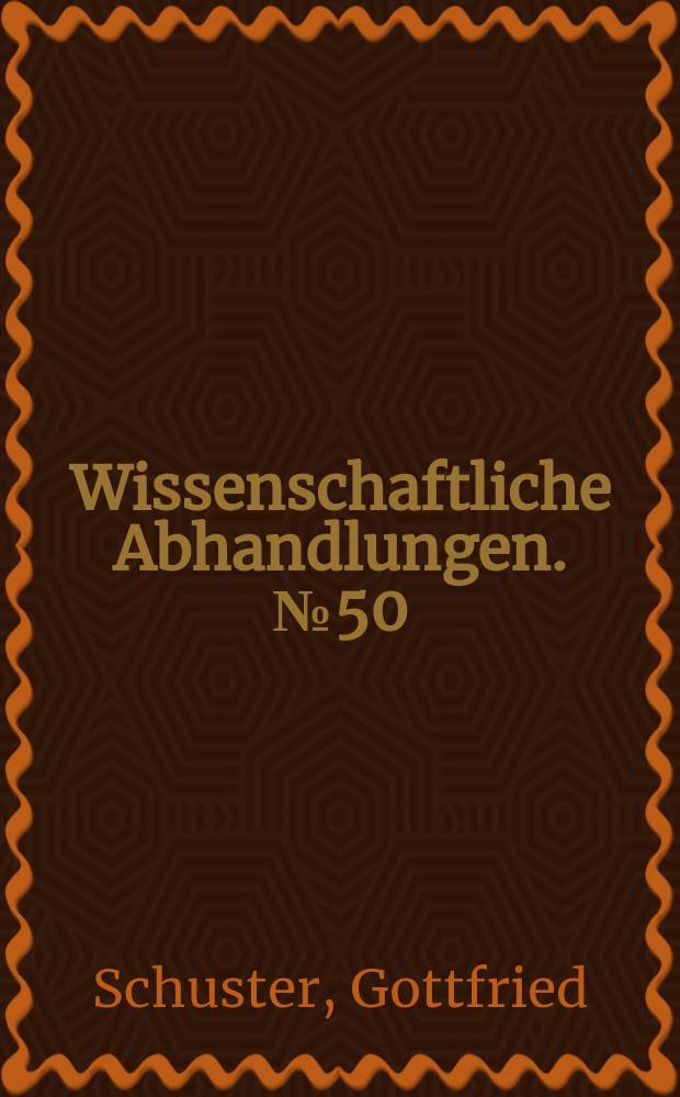 Wissenschaftliche Abhandlungen. № 50 : Methoden und Wege zur physiologisch-chemischen Virusdiagnostik bei Kartoffelknollen