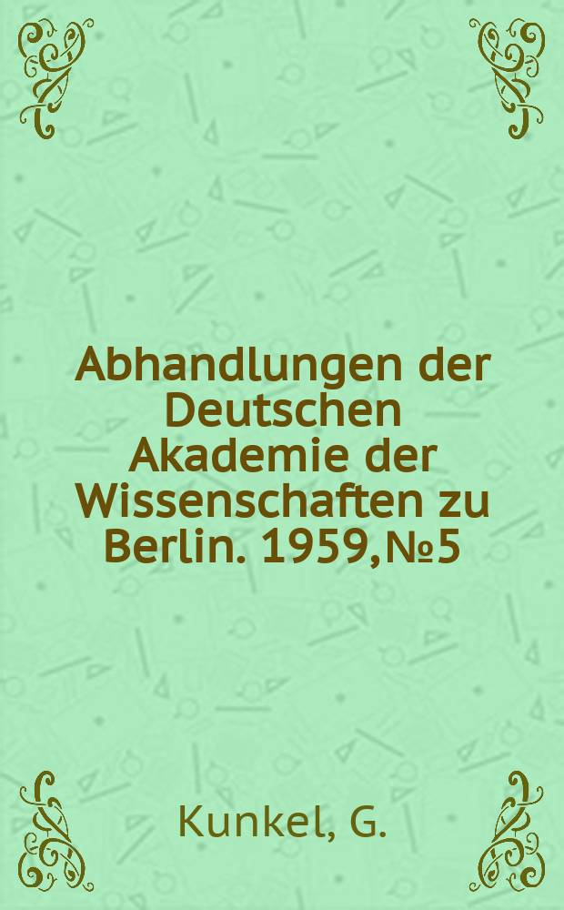 Abhandlungen der Deutschen Akademie der Wissenschaften zu Berlin. 1959, №5 : Meteorologisch-mikroklimatologische Beobachtungen in Valdivia (Südchile)