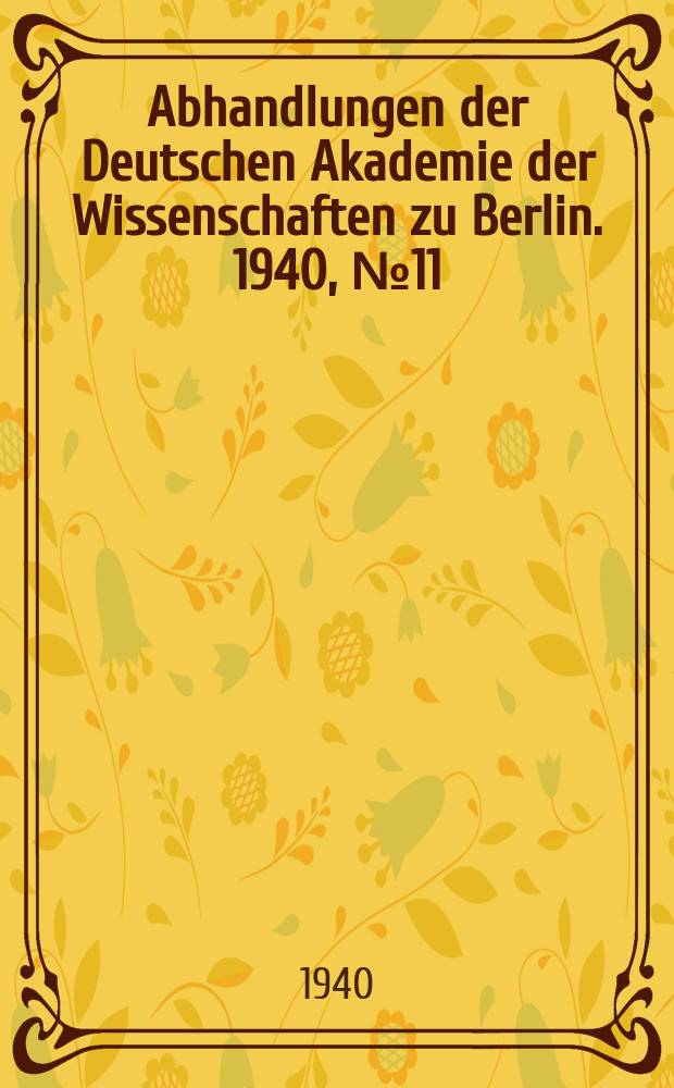 Abhandlungen der Deutschen Akademie der Wissenschaften zu Berlin. 1940, №11 : Zur Kenntnis der Kurvengestalt der Vokalperiode in ihrer Beziehung zu den Vorgängen im Kehlkopf