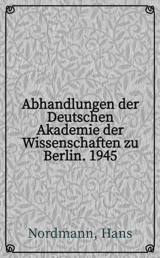 Abhandlungen der Deutschen Akademie der Wissenschaften zu Berlin. 1945/1946, №5 : Die Dampflokomotive in ihren Hauptentwicklungslinien
