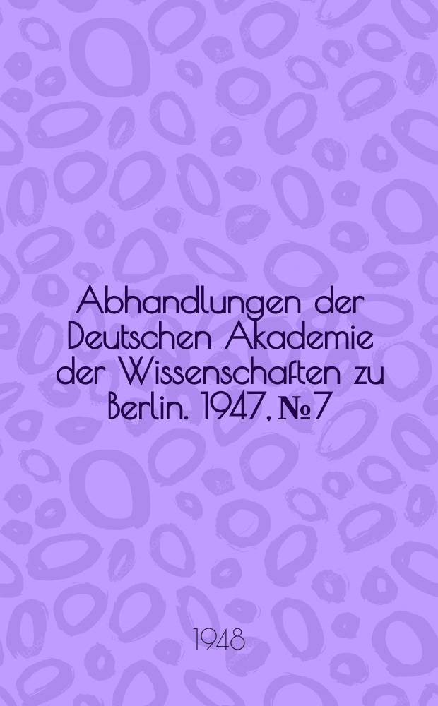 Abhandlungen der Deutschen Akademie der Wissenschaften zu Berlin. 1947, №7 : Über einen eigenartigen neuen Bedeckungsveränderlichen