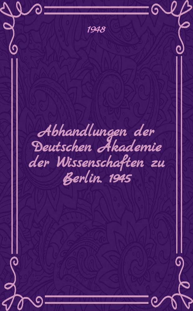 Abhandlungen der Deutschen Akademie der Wissenschaften zu Berlin. 1945/1946, №5 : Islam und Nationalismus