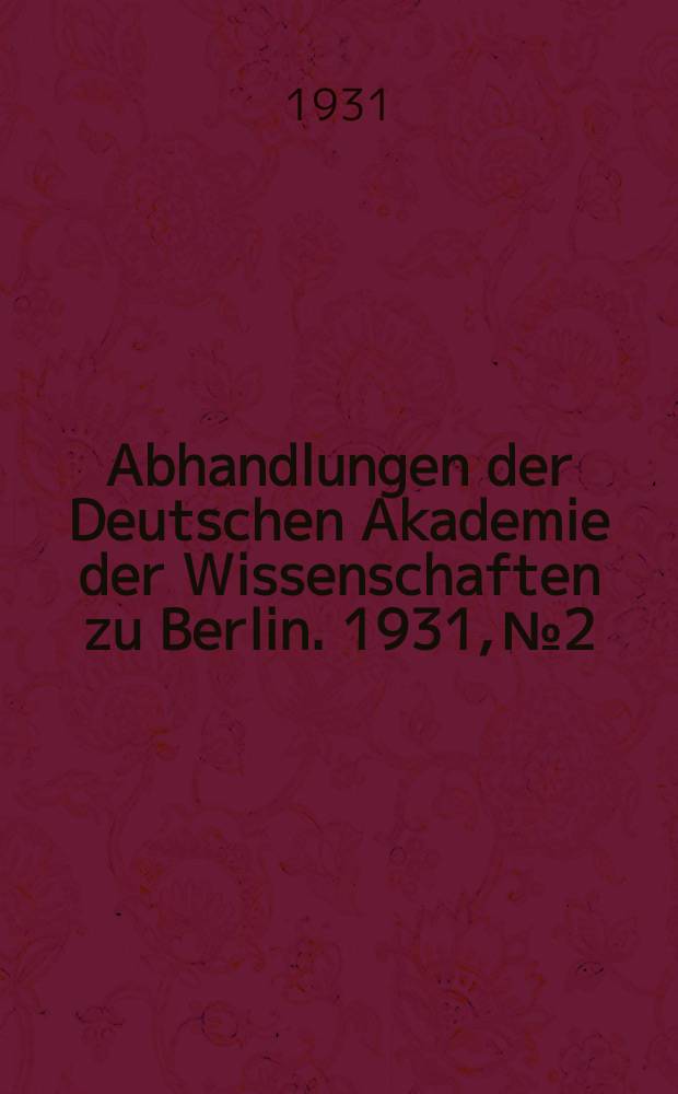 Abhandlungen der Deutschen Akademie der Wissenschaften zu Berlin. 1931, №2 : Irisches Recht