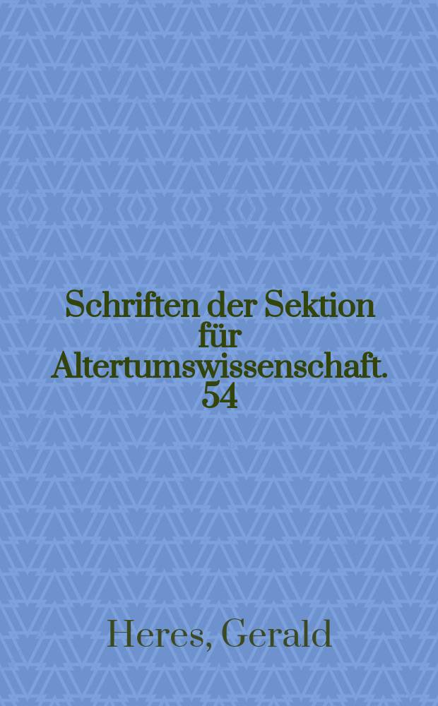 Schriften der Sektion f&uuml;r Altertumswissenschaft. 54 : Die punischen und griechischen Tonlampen der Staatlichen Museen zu Berlin