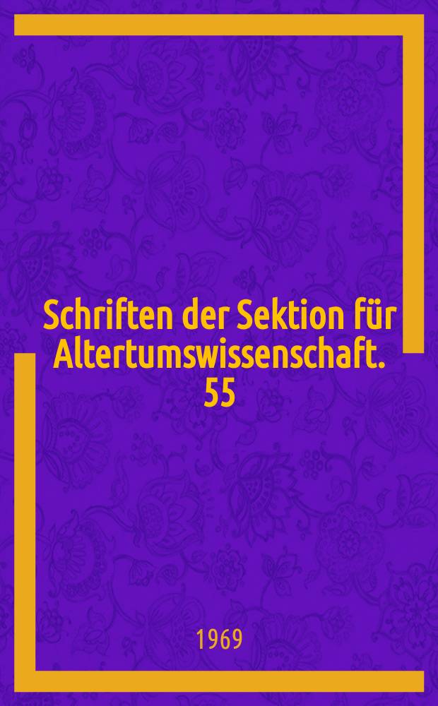 Schriften der Sektion für Altertumswissenschaft. 55 : Die Krise der griechischen Polis