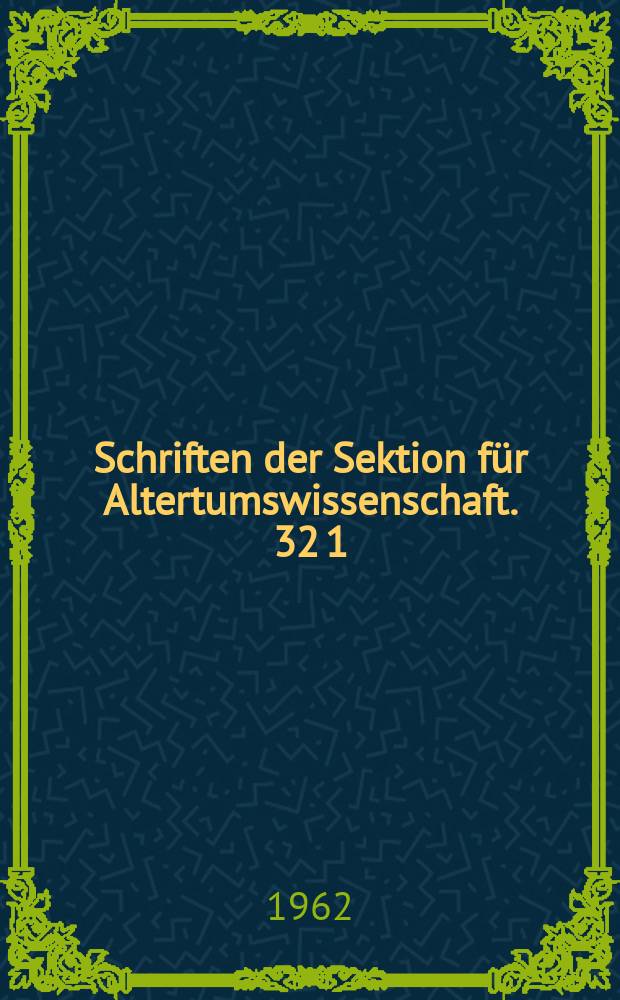 Schriften der Sektion f&uuml;r Altertumswissenschaft. 32 [1] : Renaissance und Humanismus in Mittel- und Osteuropa