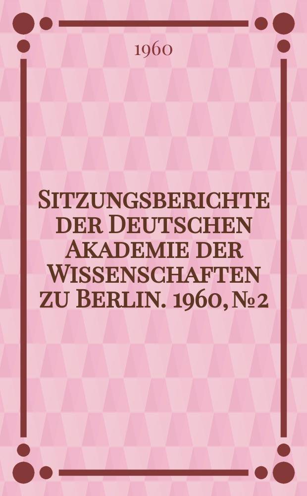 Sitzungsberichte der Deutschen Akademie der Wissenschaften zu Berlin. 1960, №2 : Überlegungen zu den Grundlagen der Wahrscheinlichkeitsrechnung