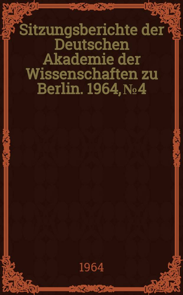 Sitzungsberichte der Deutschen Akademie der Wissenschaften zu Berlin. 1964, №4 : Epilog zu Origenes' Kommentar zum Matthäus