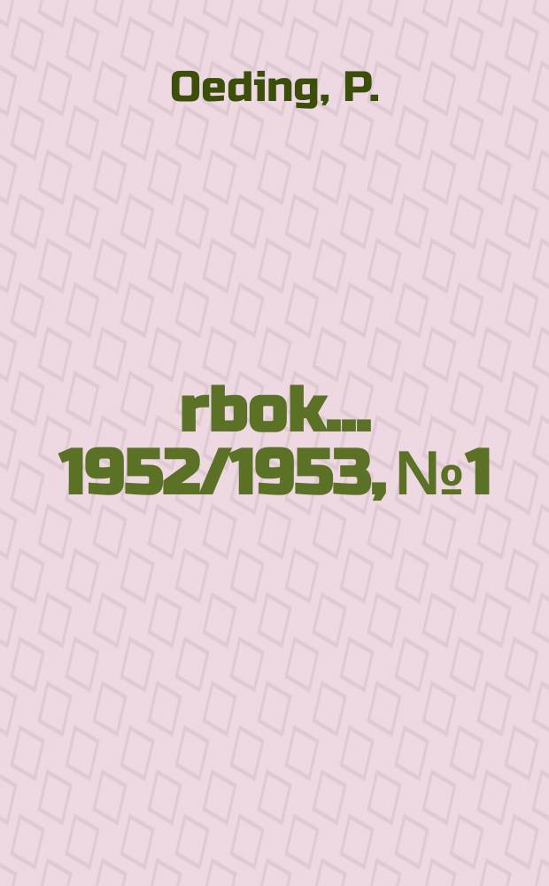 Årbok ... 1952/1953, №1 : Serological studies to rheumatoid arthritis and other rheumatic diseases