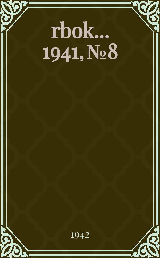Årbok ... 1941, № 8