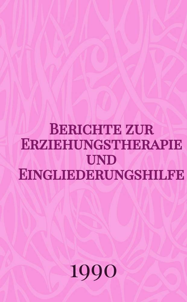Berichte zur Erziehungstherapie und Eingliederungshilfe : Schr.-R. des EREW inst., Viersen. 41[1] : Lernen als Dialog