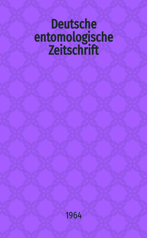 Deutsche entomologische Zeitschrift : Hrsg. von der Deutschen entomologischen Gesellschaft (bisher "Berliner entomologischer verein"). Bd.11, H.3
