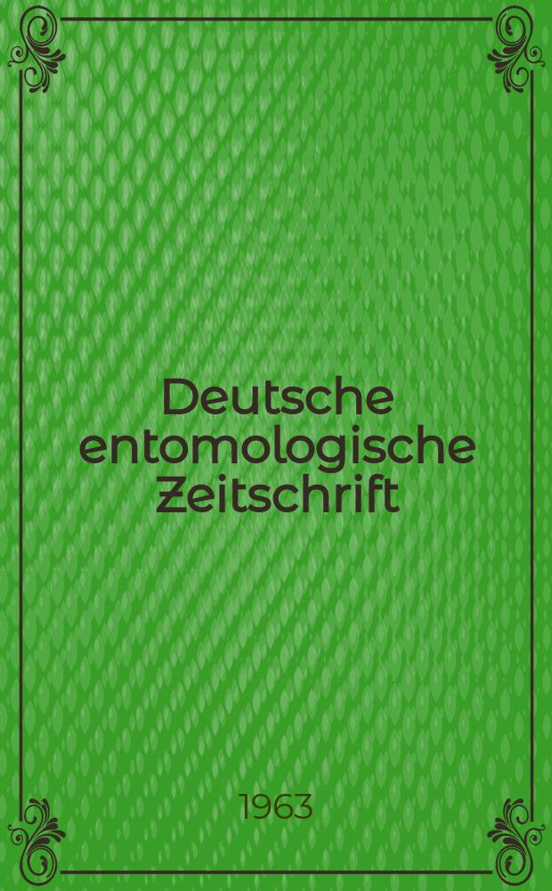 Deutsche entomologische Zeitschrift : Hrsg. von der Deutschen entomologischen Gesellschaft (bisher "Berliner entomologischer verein"). Bd.10, H.1/2