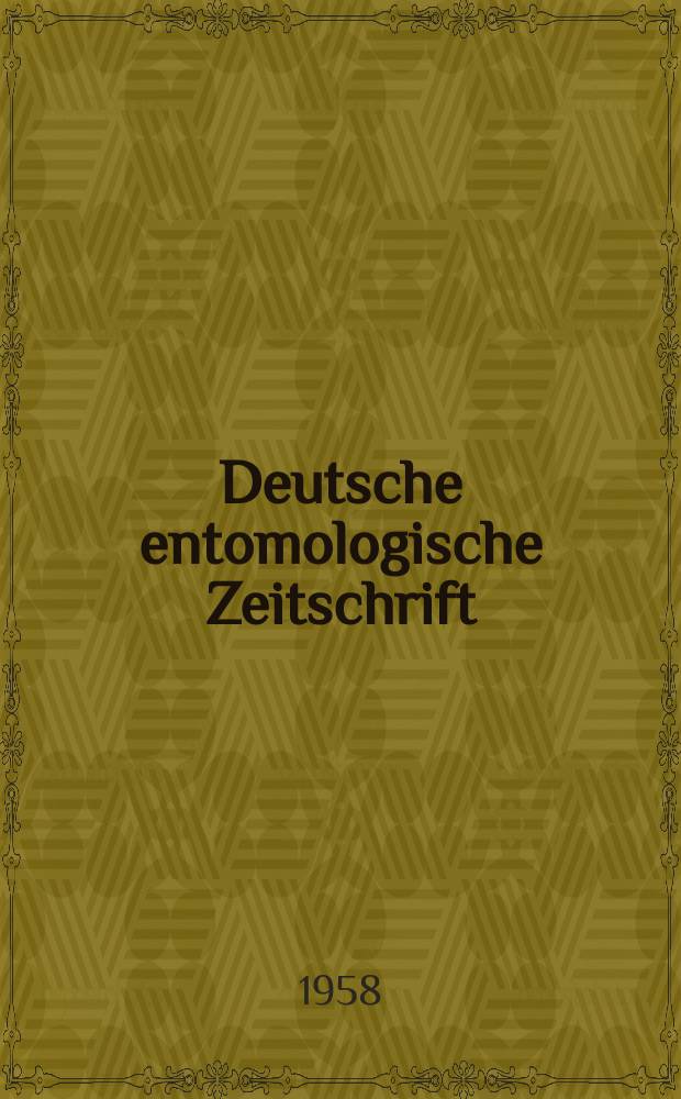 Deutsche entomologische Zeitschrift : Hrsg. von der Deutschen entomologischen Gesellschaft (bisher "Berliner entomologischer verein"). Bd.5, H.5