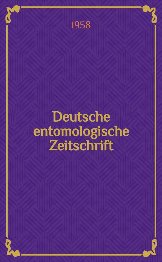 Deutsche entomologische Zeitschrift : Hrsg. von der Deutschen entomologischen Gesellschaft (bisher "Berliner entomologischer verein"). Bd.5, H.1/2