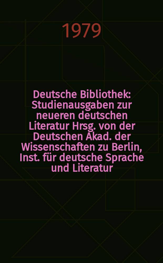 Deutsche Bibliothek : Studienausgaben zur neueren deutschen Literatur Hrsg. von der Deutschen Akad. der Wissenschaften zu Berlin, Inst. für deutsche Sprache und Literatur. 9 : Über Kunstwerk und Wirklichkeit