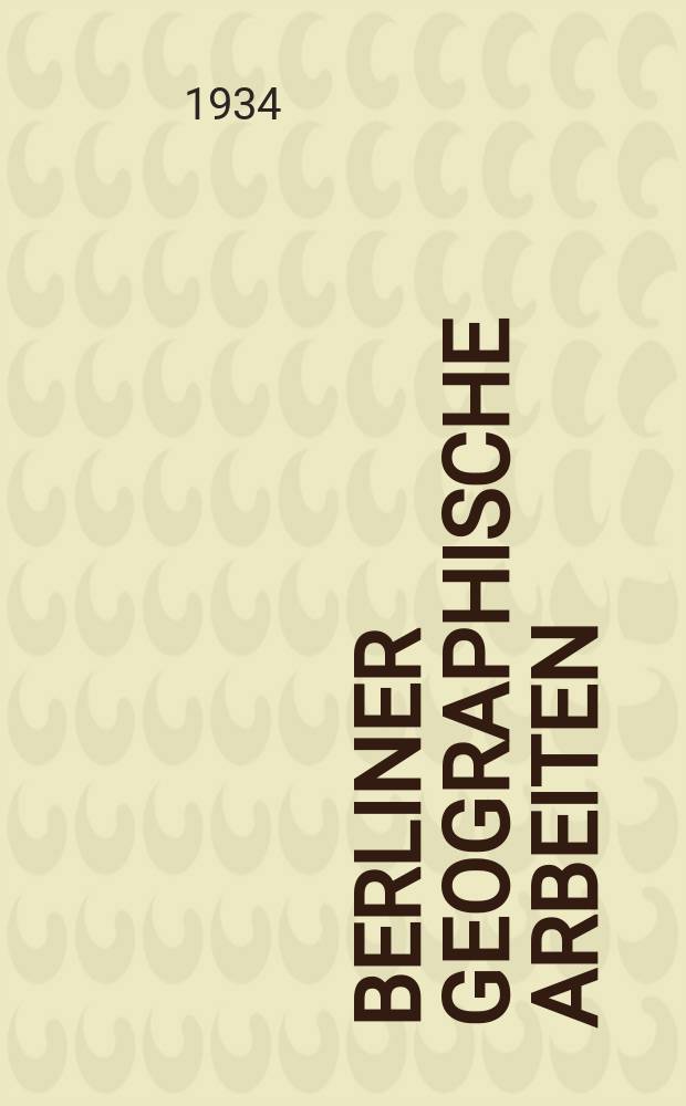 Berliner geographische Arbeiten : Hrsg. vom Geographischen Inst. der Universität Berlin durch. H.6 : Glazialmorphologische Studien in den Gebirgen der britischen Inseln