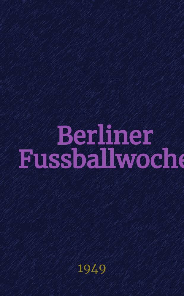 Berliner Fussballwoche