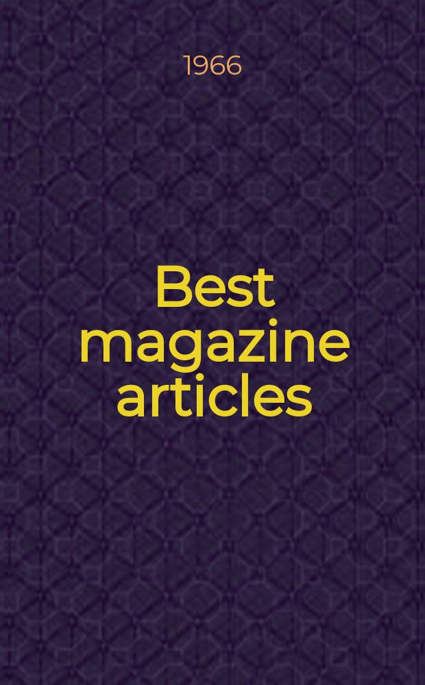 Best magazine articles