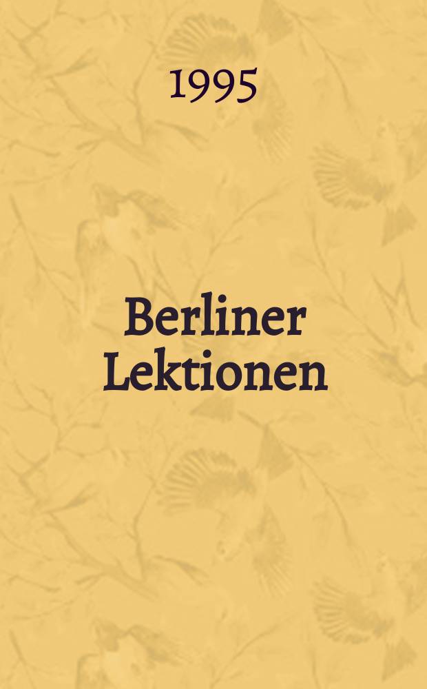 Berliner Lektionen