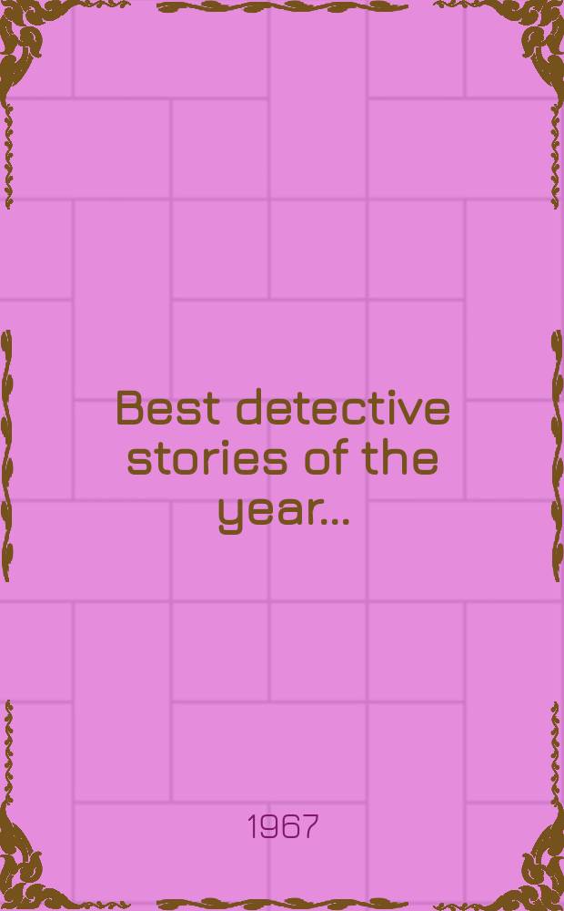 Best detective stories of the year .. : (22-nd annual collection)