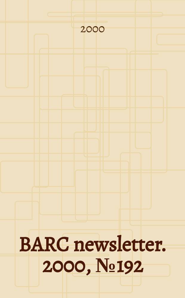 BARC newsletter. 2000, №192