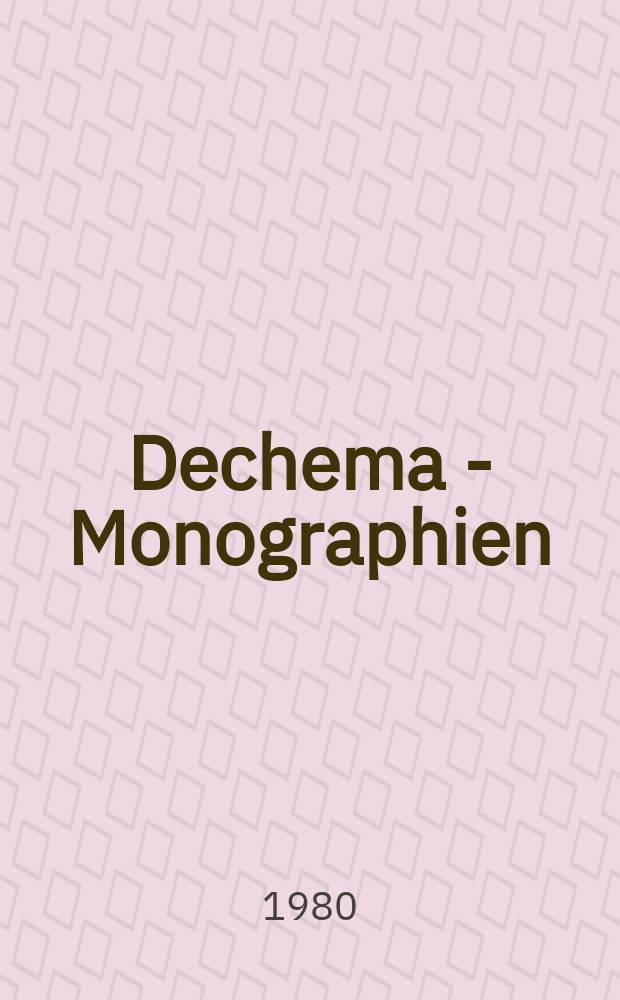 Dechema - Monographien : Sammelbände mit Einzeldarstellungen über Forschung u. Entwicklung auf Gebieten des chem. Apparatewesens. Bd.87 : Wärmeaustauscher